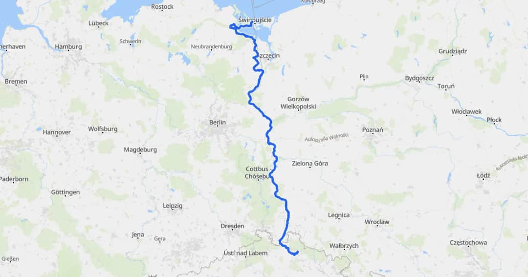 Trasa rowerowa wzdłuż Odry mapa - odkryj najpiękniejsze szlaki