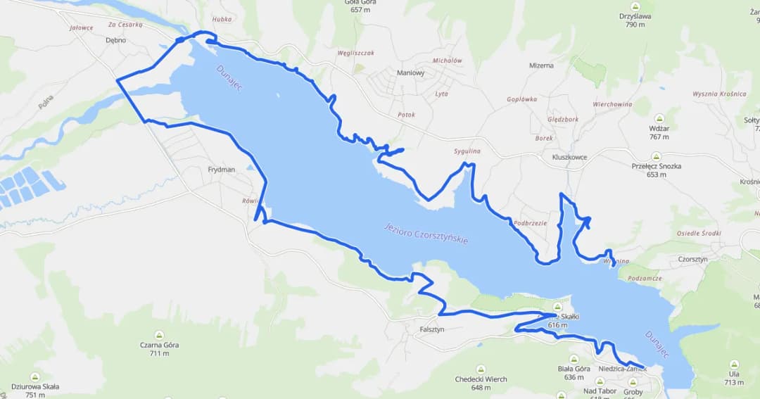 Trasa rowerowa wokół jeziora czorsztyńskiego - piękne widoki i wyzwania